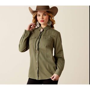 Ariat Jurlington Pearl Snap Western Long Sleeve Women's Rodeo Cowgirl Shirt S